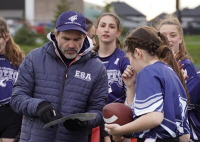 directives donnés par un coach à une équipe de flagfootball